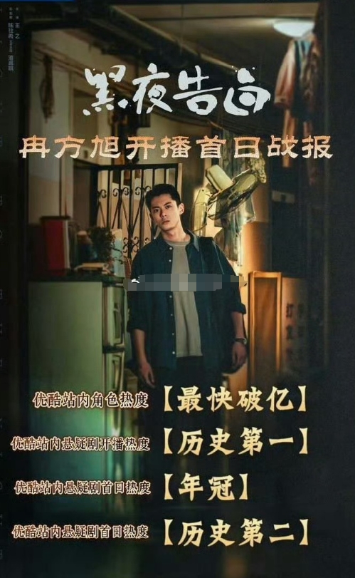 棣棣新剧《黑夜告白》上线当天拿下多个第一。
1站内角色热度历史上最快破亿
2.悬