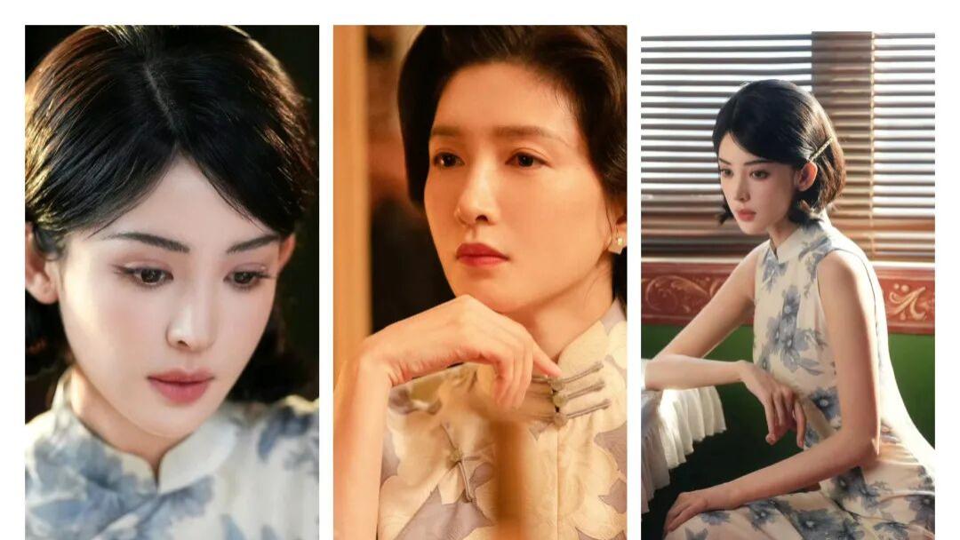 娜扎与江疏影同穿花纹旗袍裙：一份穿搭，两种风情，你更适合哪种“东方美人”美学？