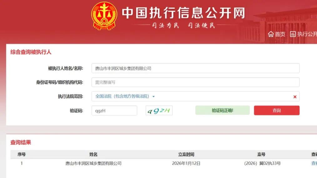 唐山丰润城乡集团：1831万元执行案件“缠身”，票据逾期1642万元，子公司欠税超95万元