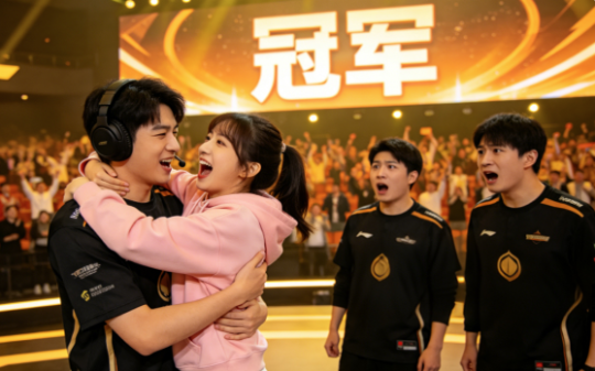 表弟电竞决赛求我装他女友，赢了我冲上台抱住他夸帅，他队友却吓坏了：“姐快松手，队长有应激障碍！”