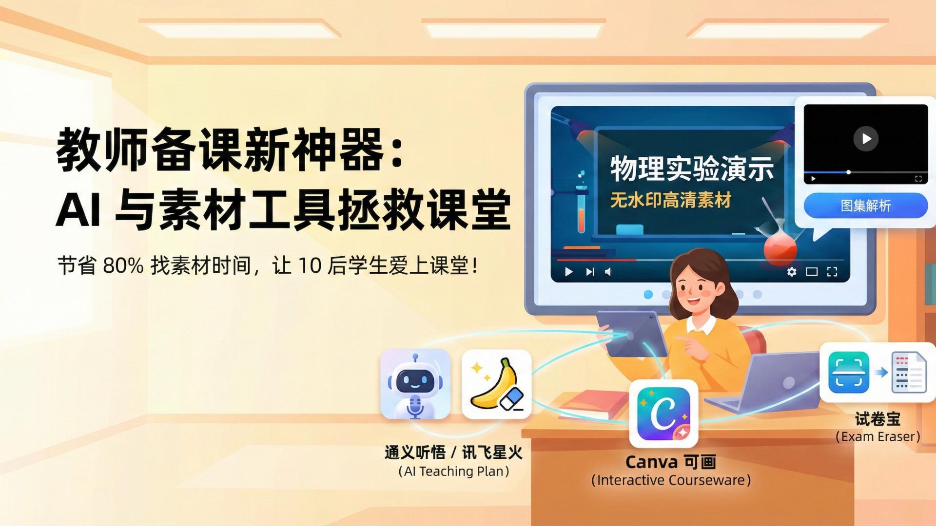 让学生从此爱上听课！老师备课必备的“多媒体素材”神仙工具