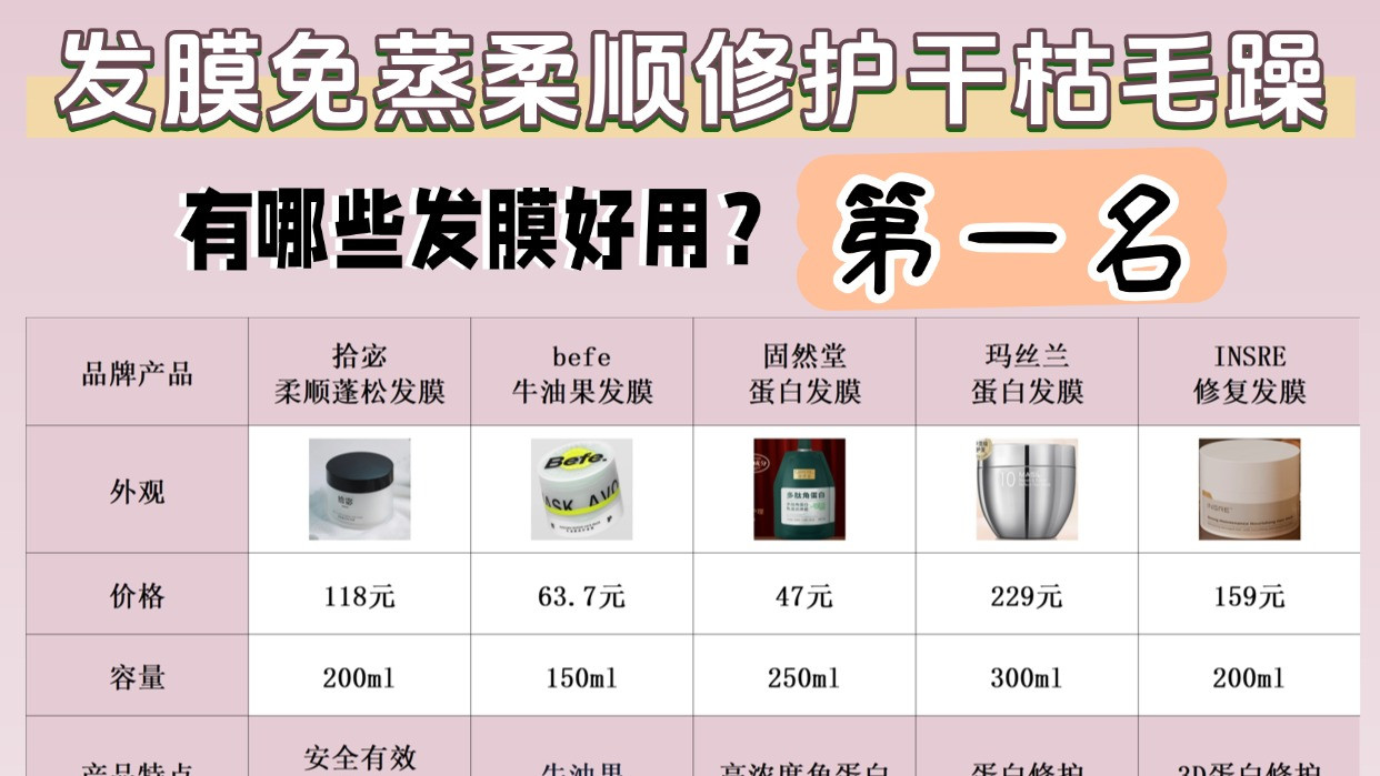 有哪些发膜好用？发膜免蒸柔顺修护干枯毛躁第一名！专家教你避雷