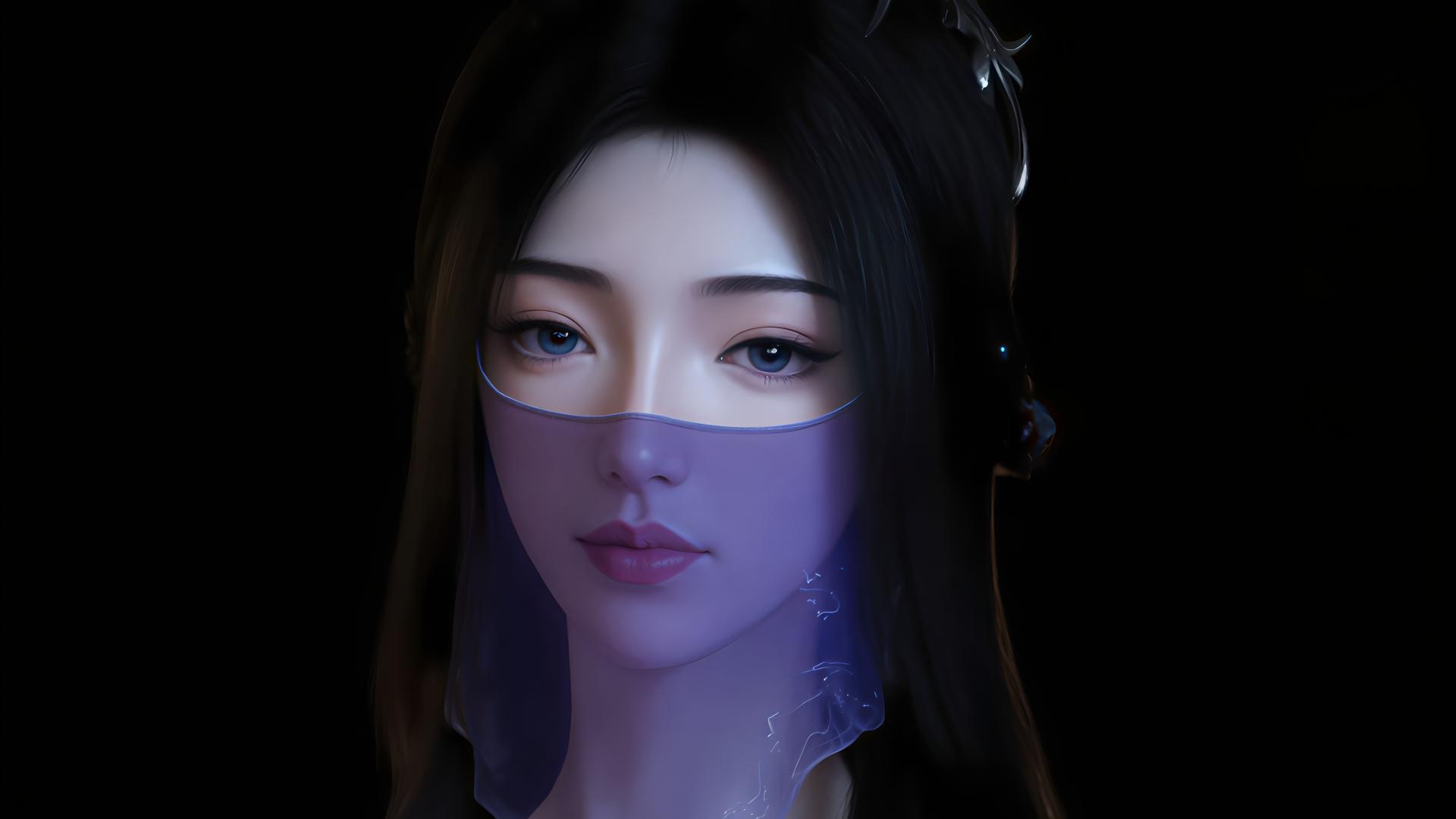 《凡人修仙传》国漫女神壁纸：魔陀山上，韩立救出紫灵，二人情愫渐深！