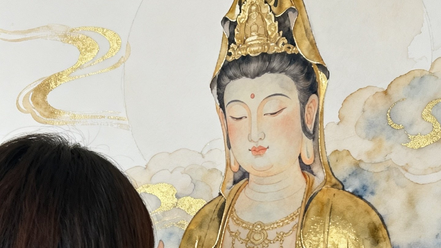 一笺水彩迎金佛，人间从此多清欢
