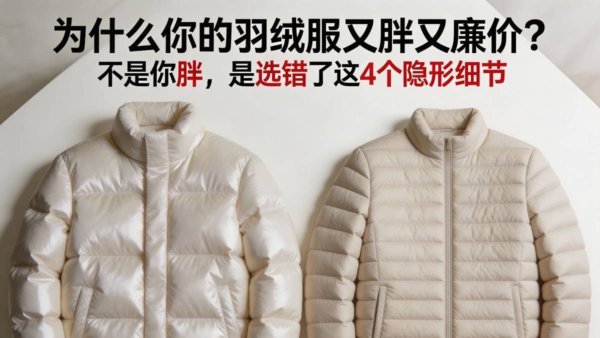 为什么你的羽绒服又胖又廉价？不是你胖，是选错了这4个隐形细节！