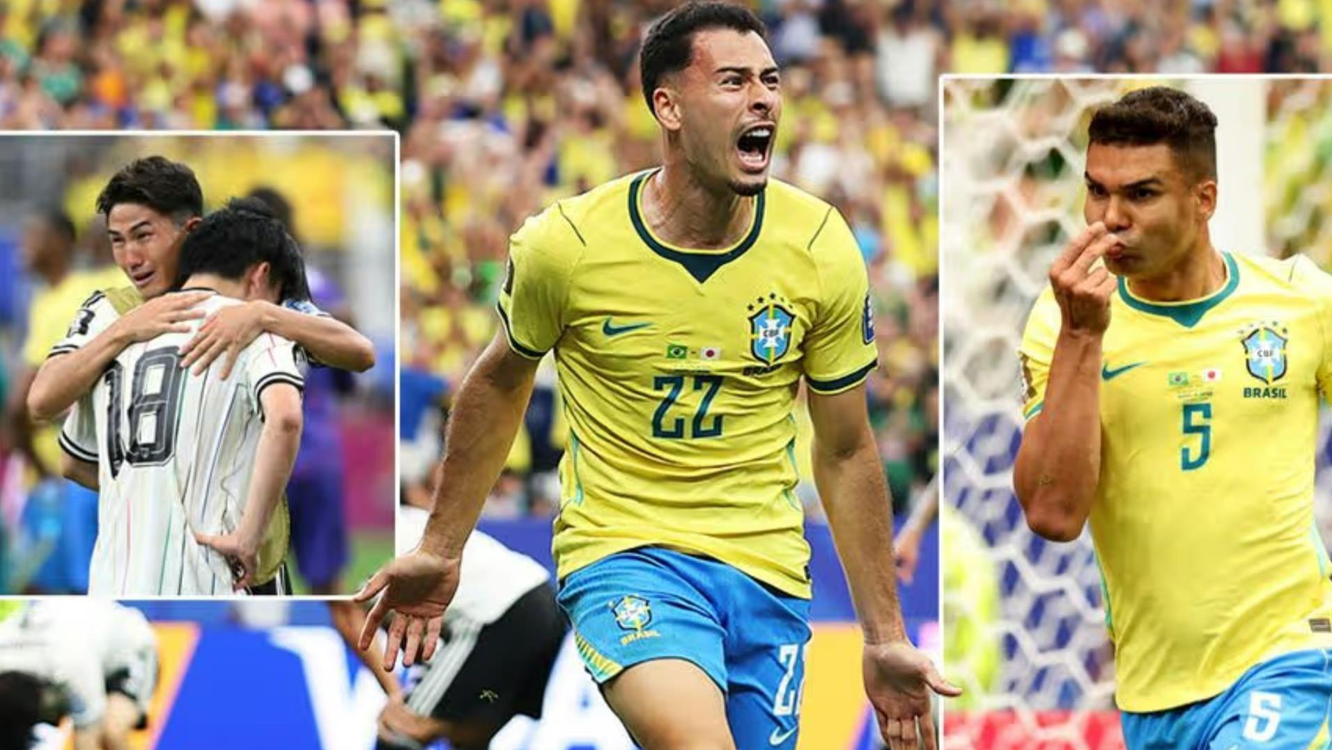 巴西2-1日本热点分析：日本逃红牌？库尼亚手势亮了？安切洛蒂面临两大难题？