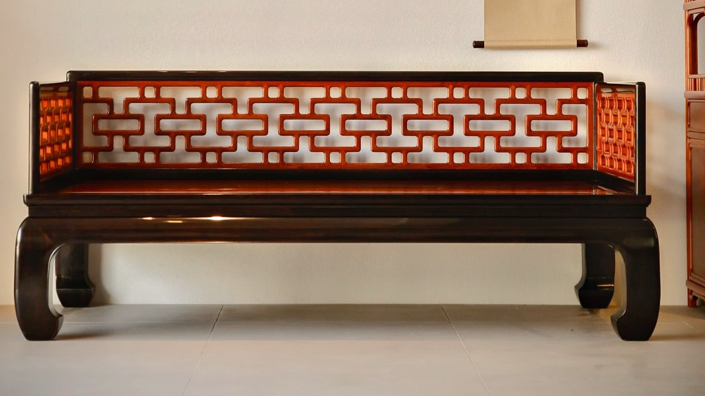 敦实雅致，明式典范，王款鼓腿彭牙高背曲尺罗汉床