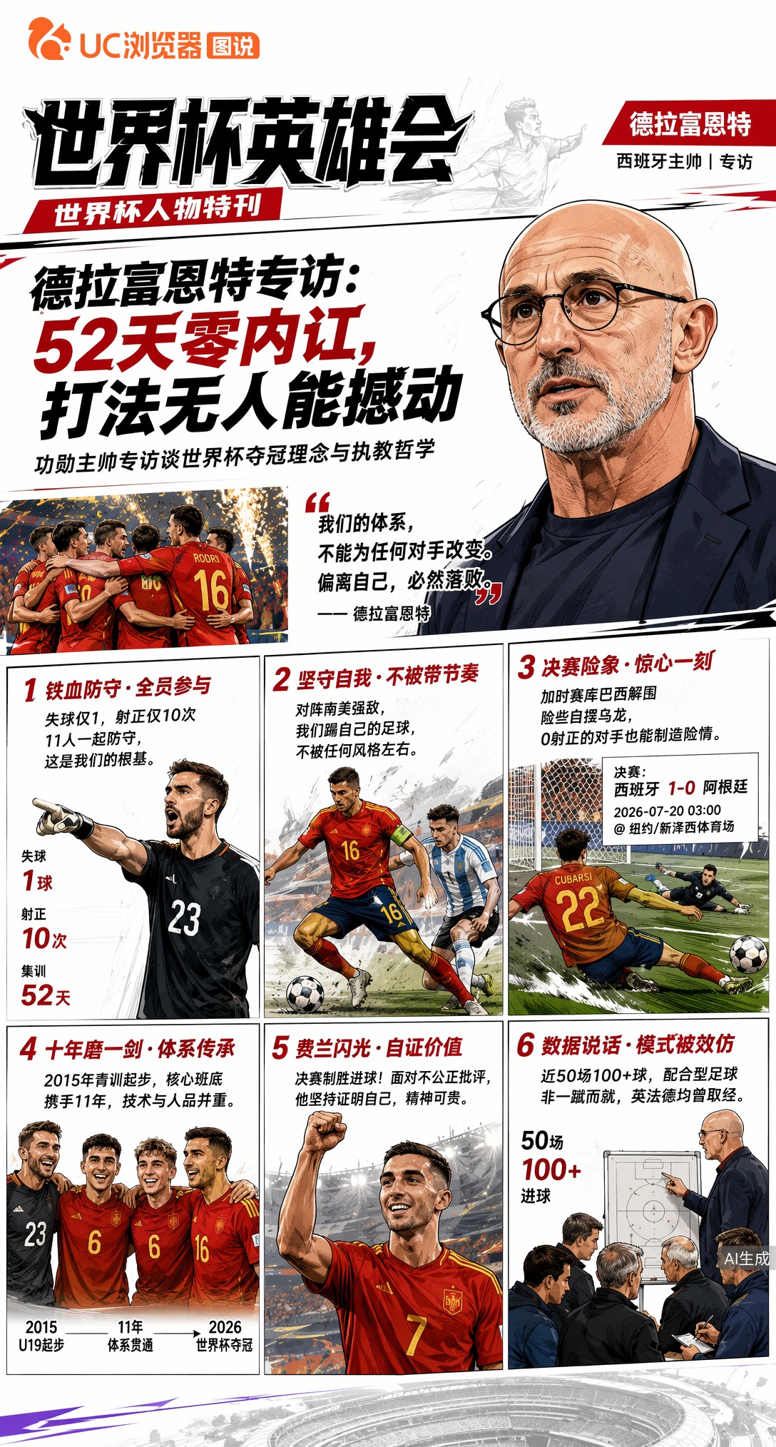 德拉富恩特专访：西班牙52天零内讧，打法无人能撼动