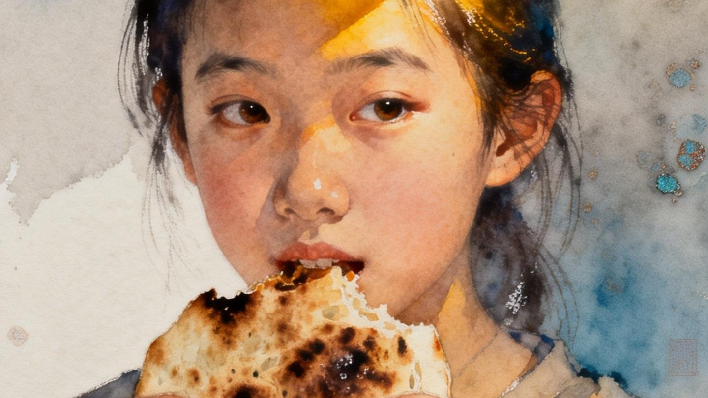 初十石安暖，一屉馍香入水彩