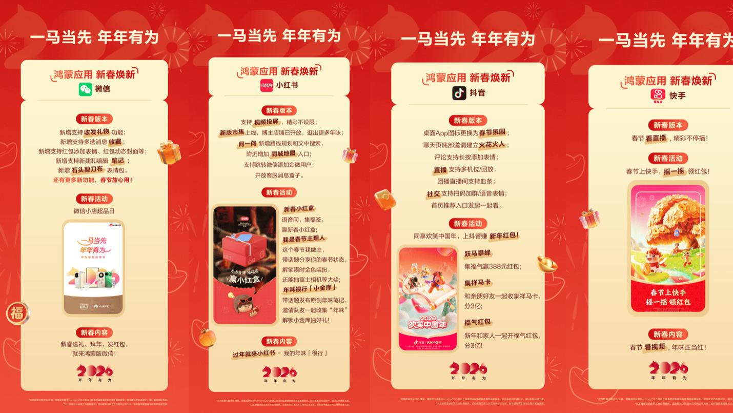 鸿蒙应用开启新年狂更模式，你的鸿蒙手机提前“吃上年夜饭”了！
