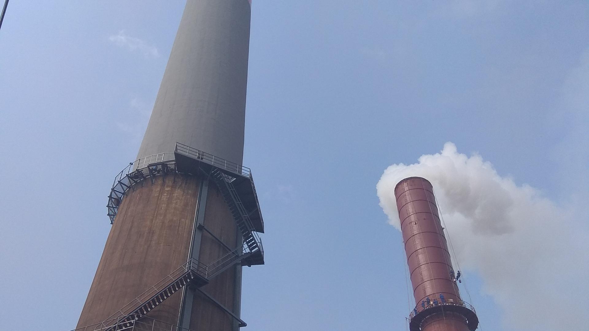 锅炉烟囱拆除加高工程竣工 精准拆除规范加高