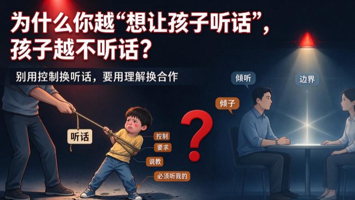 为什么你越“想让孩子听话”，孩子越不听话？