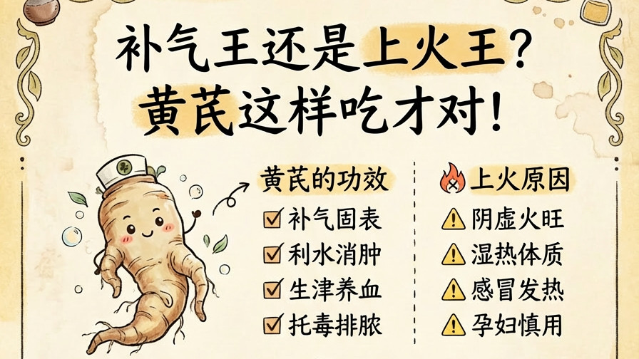 黄芪吃对是“补气王”，吃错是“上火王”！