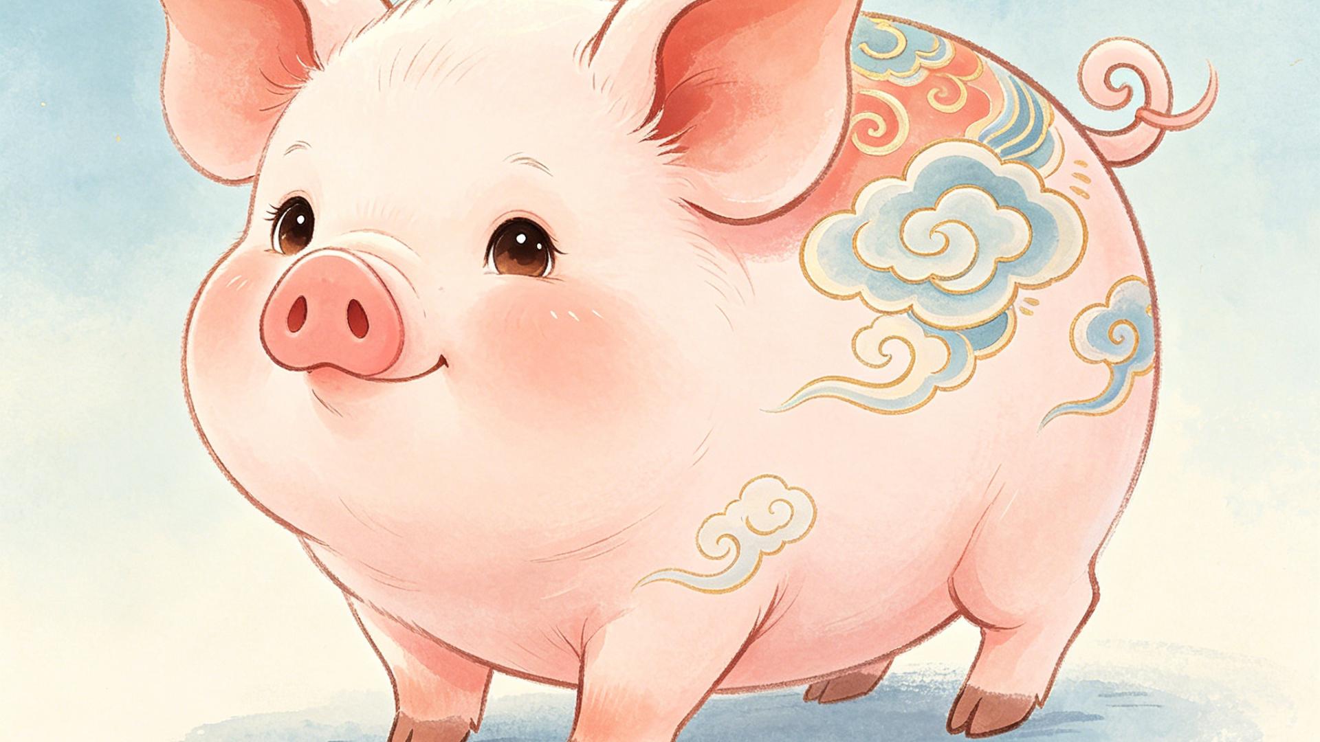 福猪衔福，安度余生：属猪人，未来三年，守稳即是圆满