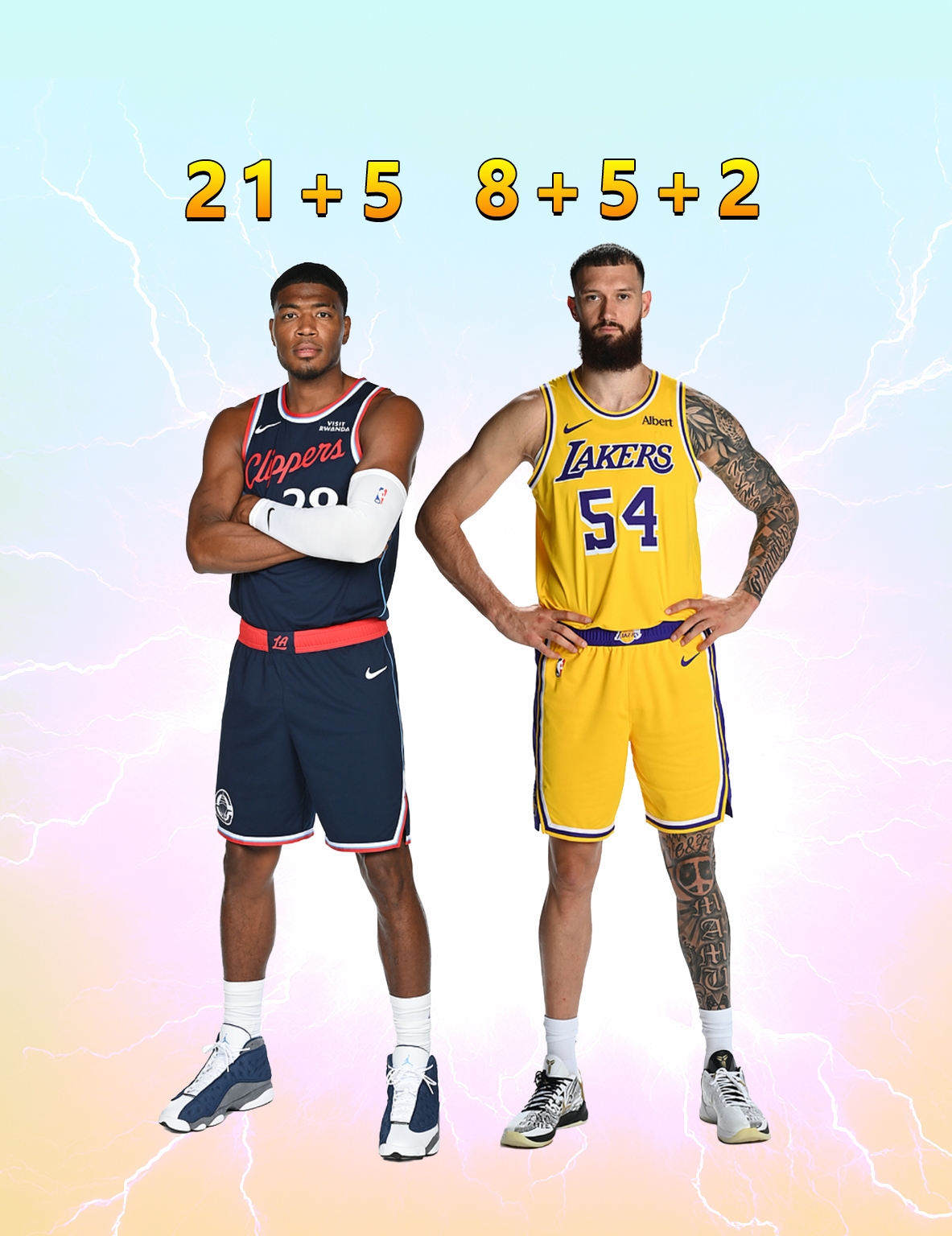 一个21+5，一个8+5+2