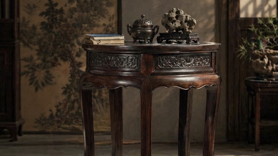 完美复刻！攻玉山房藏品，晚明五足圆几