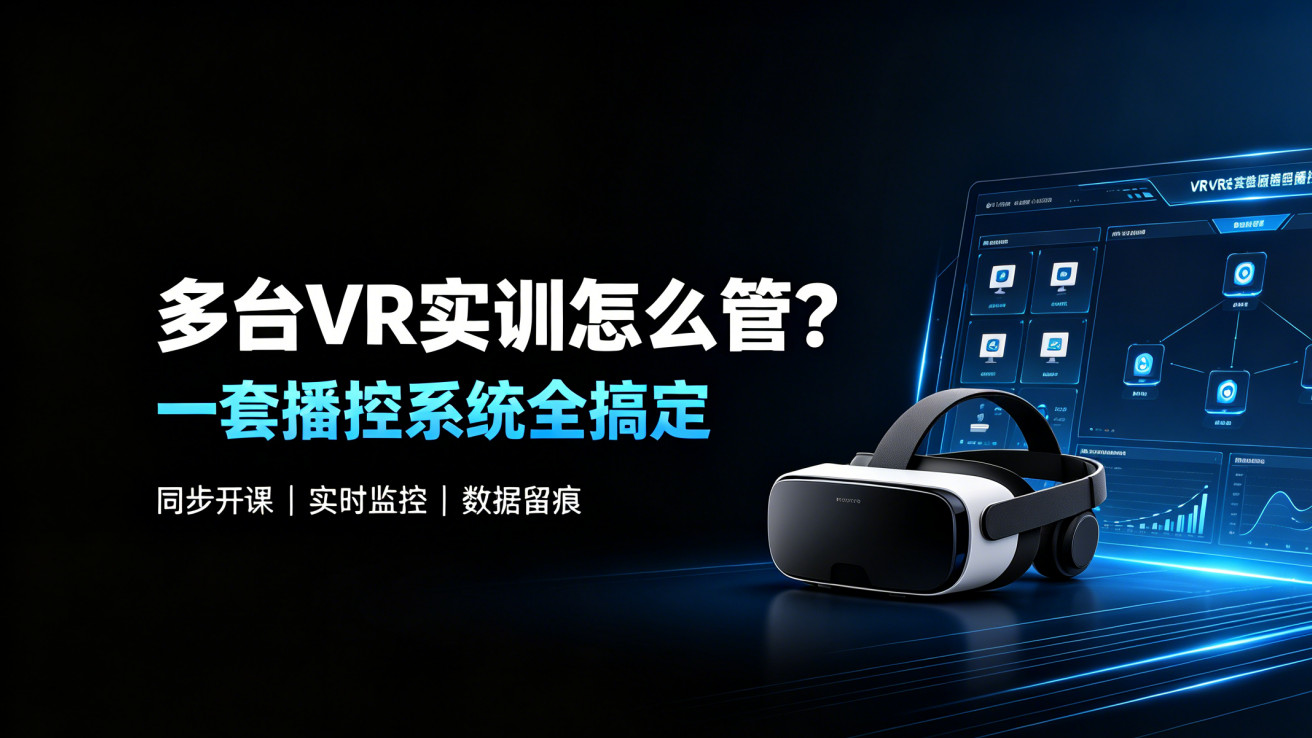 十几台 VR 头显同步教学一团乱？多人 VR 播控系统，一键搞定批量实训全流程