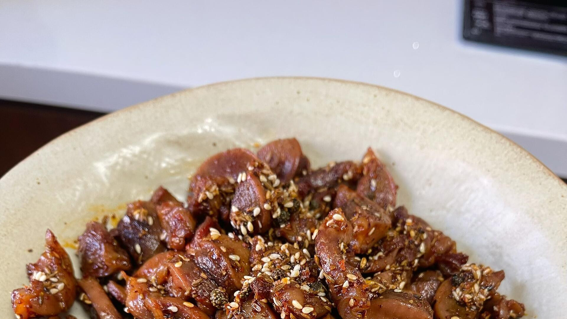 全家夸爆的酒鬼鸡胗，香辣脆爽年味足 ！