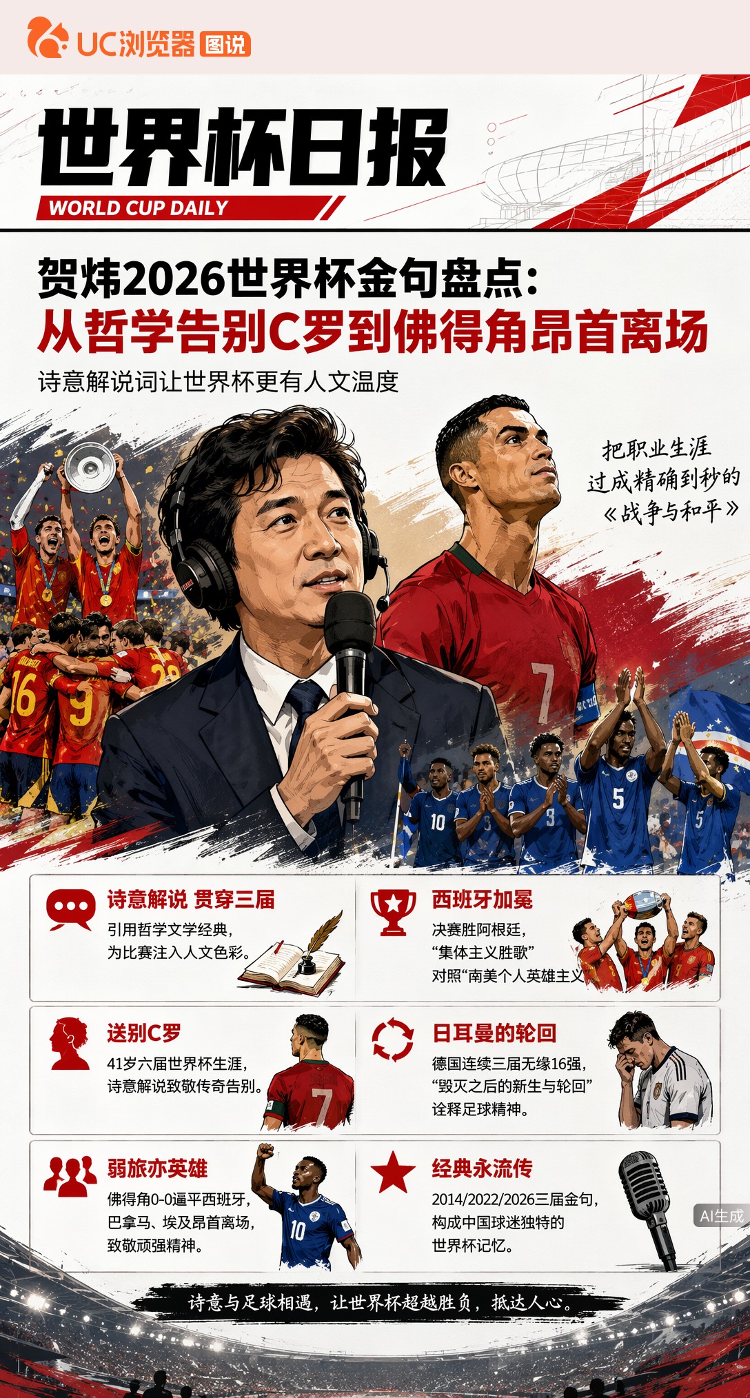 贺炜2026世界杯金句盘点：从哲学告别C罗到佛得角昂首离场