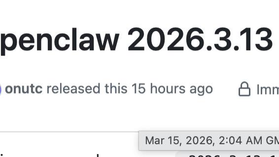OpenClaw3.13已经发布，该如何快速升级