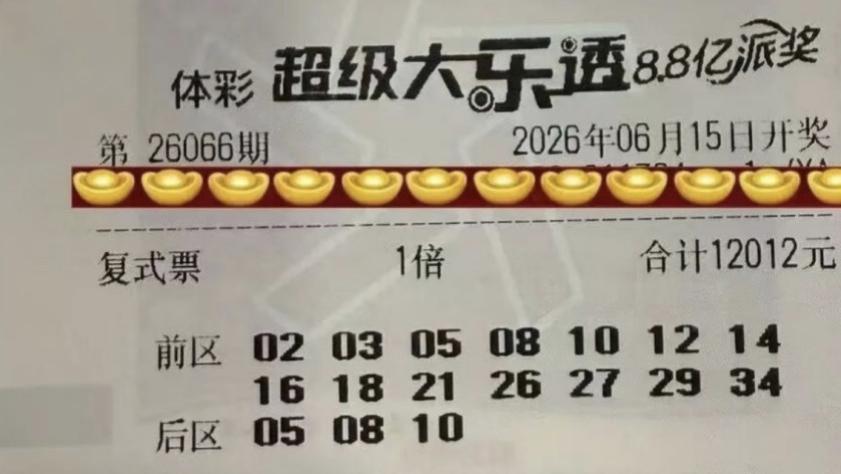 1.2万复式冲果断继续冲刺，9504复式后区连号引热议，大乐透26066期赏析