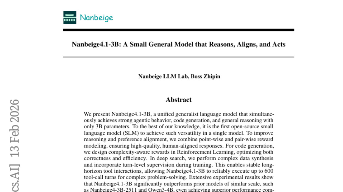 老板直聘实验室突破：3B小模型实现推理编程智能体全能