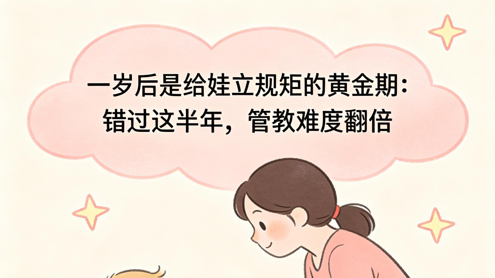 一岁后是给娃立规矩的黄金期：错过这半年，管教难度翻倍