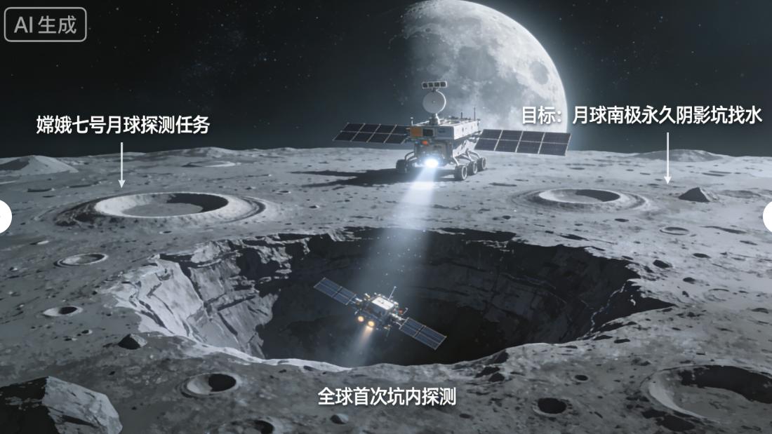 去月球南极“坑里”找水！嫦娥七号这次玩得有点大！点赞中国科技
