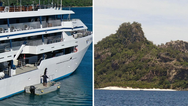 “斐济公主号”游轮触礁，游客安全疏散