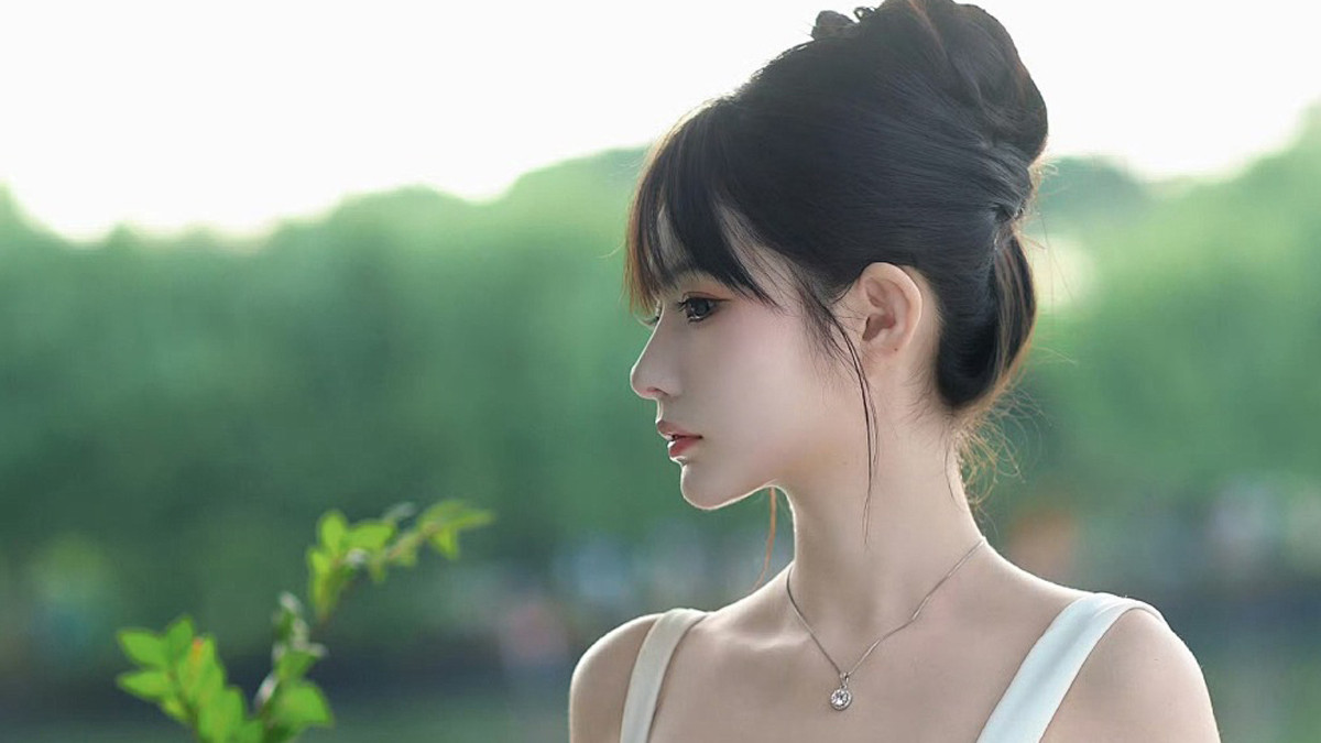 漫步湖畔的清新少女感穿搭