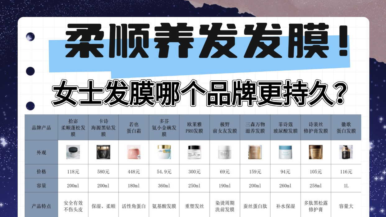 女士发膜哪个品牌更持久？柔顺养发发膜！超全实测报告