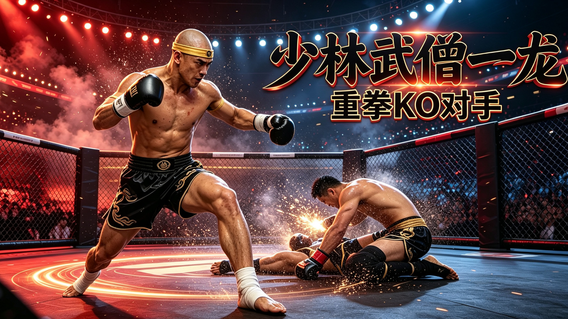 少林武僧一脚定乾坤，KO两米巨人崔洪万，少林金刚腿横空出世