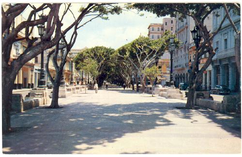 1950s，古巴 哈瓦那， 普拉多大道。