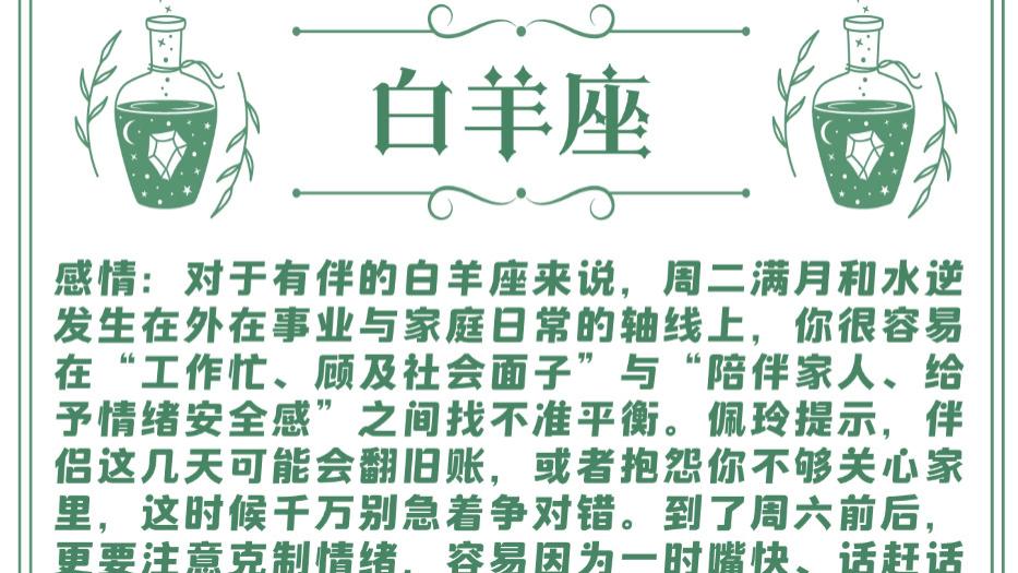 十二星座周运（06/29-07/05）—ezoey徐佩玲26年星座播报