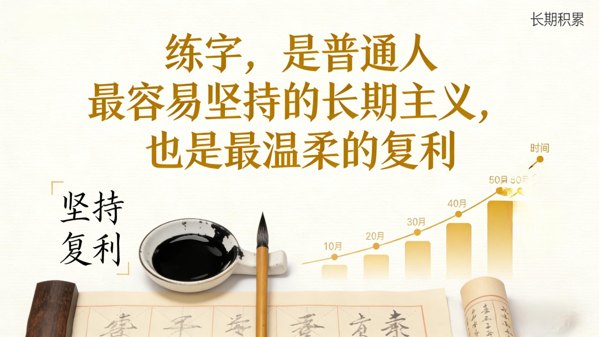练字，是普通人最容易坚持的长期主义，也是最温柔的复利