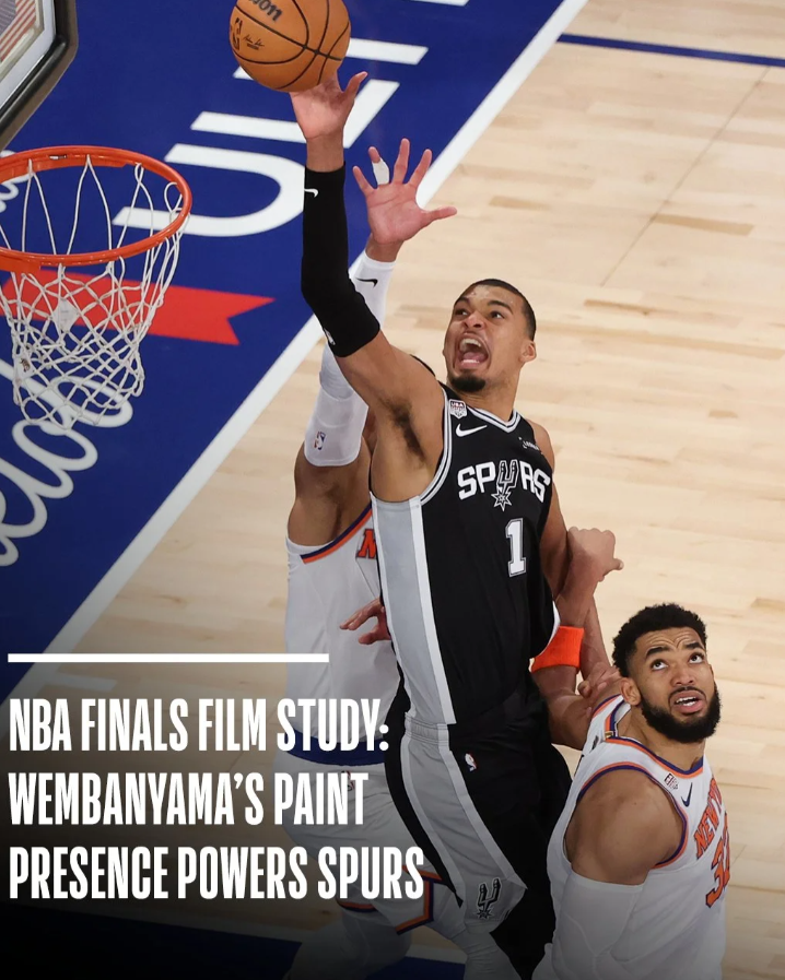 NBA官方发布战术解析：文班亚马的内线统治力，是马刺取胜的关键引擎。
"随着系列