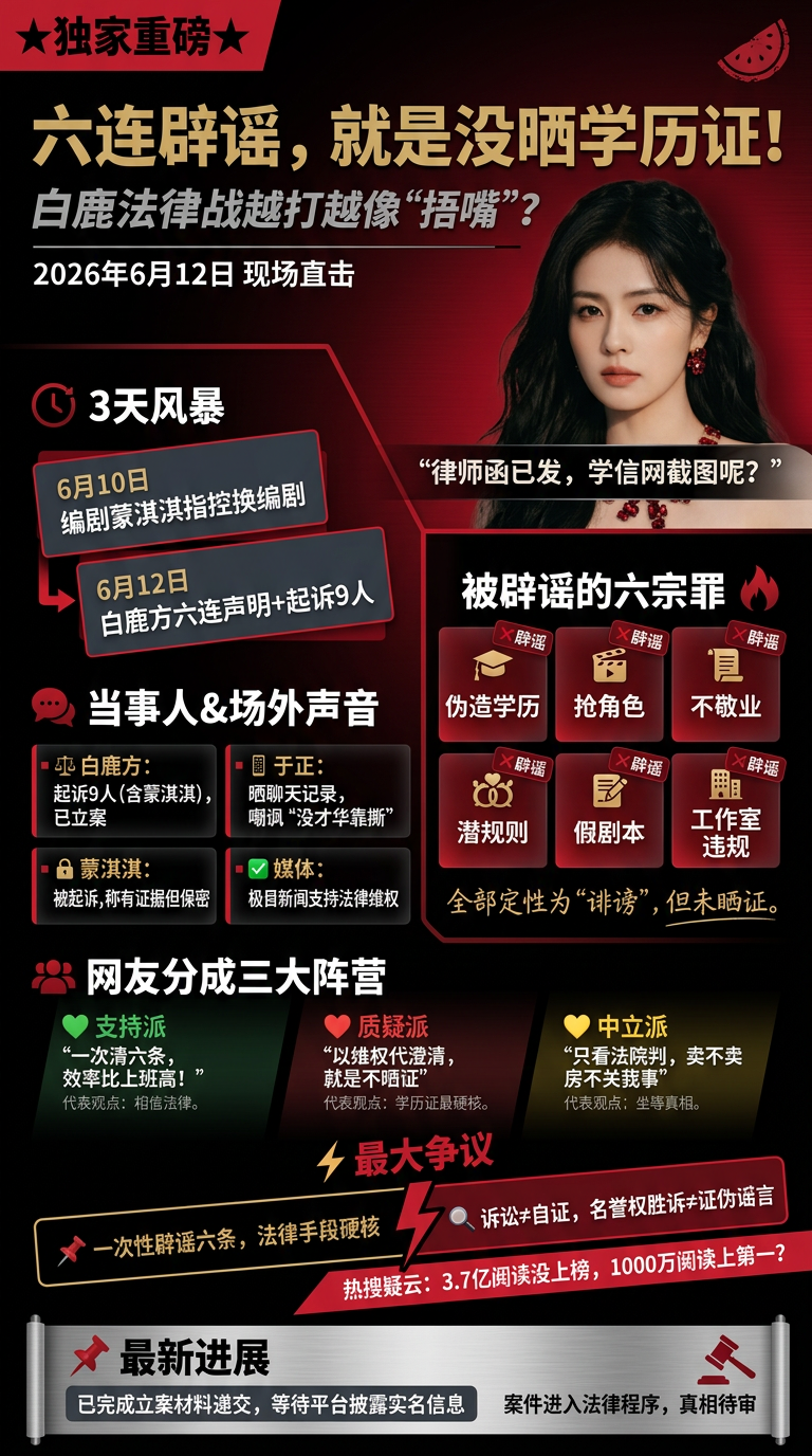 白鹿终于反击！告黑反被说遮掩？还被被全网追着要学历证——这维权维得也太憋屈了吧！