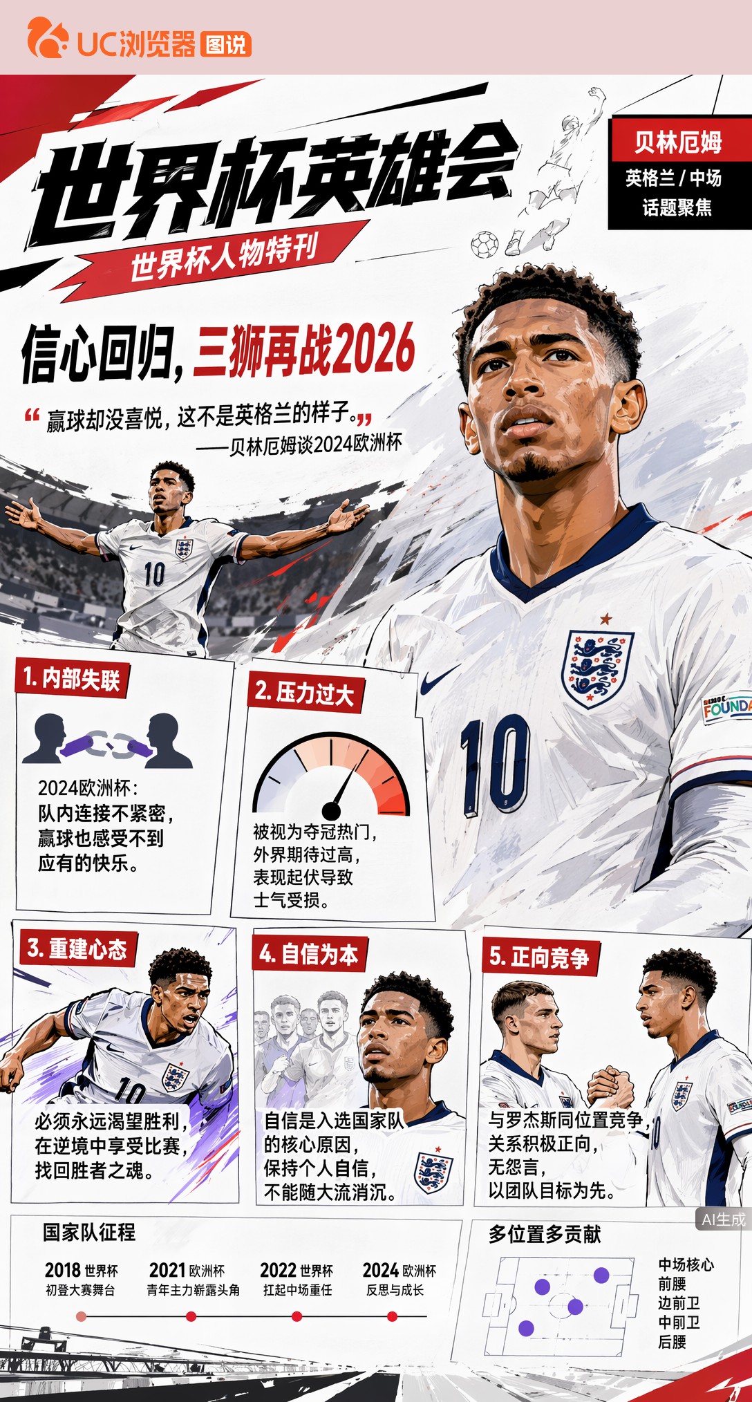 贝林厄姆揭英格兰积弊：2024欧洲杯内部失联，2026能否重燃胜者之魂