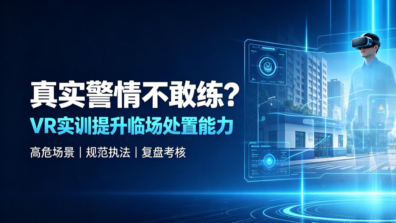 为什么越来越多派出所、警校改用VR实训？真实警情不敢练，VR敢练、能练、可反复练