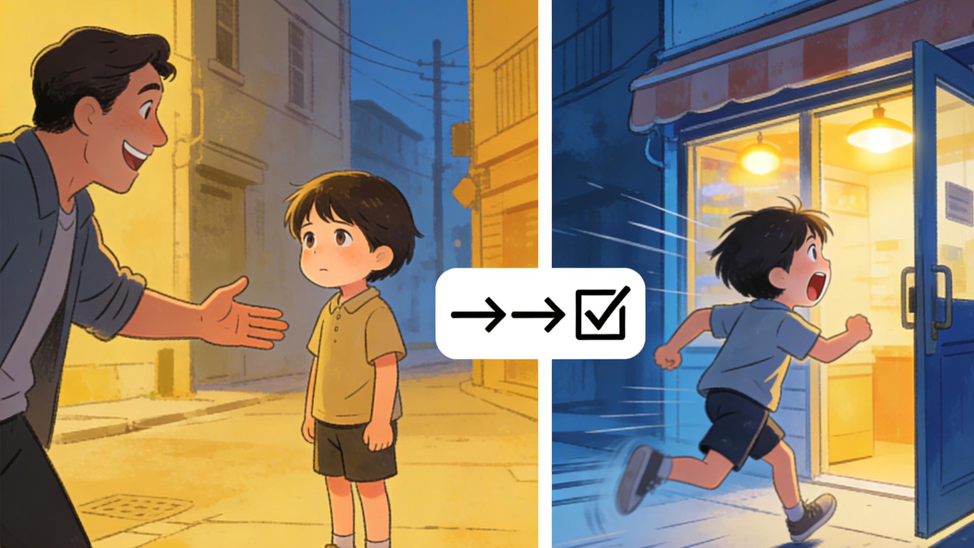 陌生人说你妈妈让我来接你，防诱拐、防走失：3个游戏练出条件反射