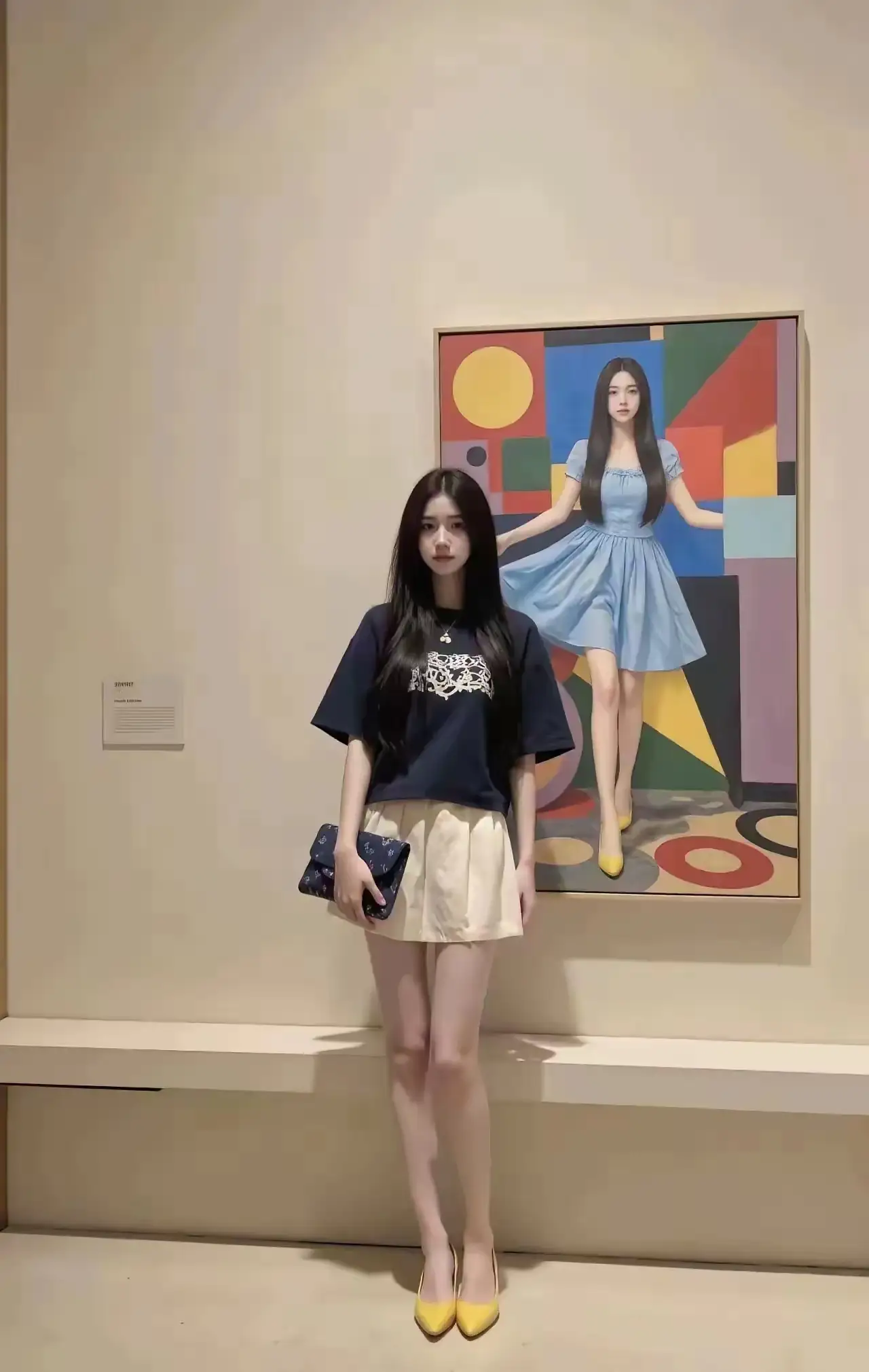 你觉得是我美
还是画美？