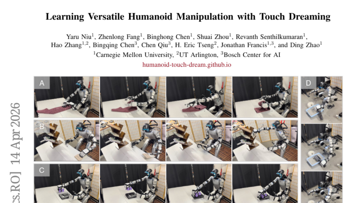 卡内基梅隆大学：人形机器人实现类人触觉抓握力道感知能力提升