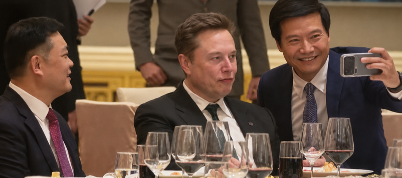 雷军用小米17Pro与马斯克自拍，两人时隔13年再度同框
现场来了不少重量级人物