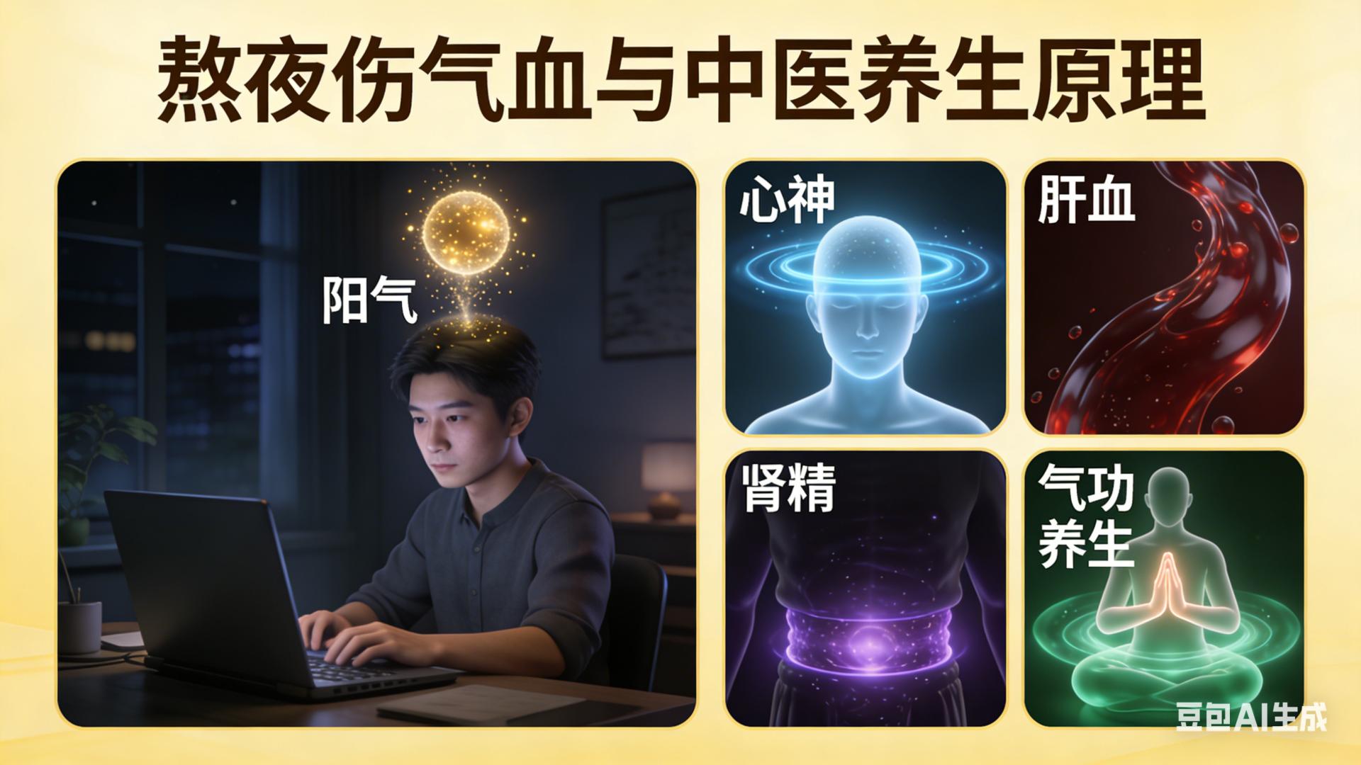 气功养生唤醒精神：熬夜恢复小妙招+失眠快速入睡法，10分钟找回精气神