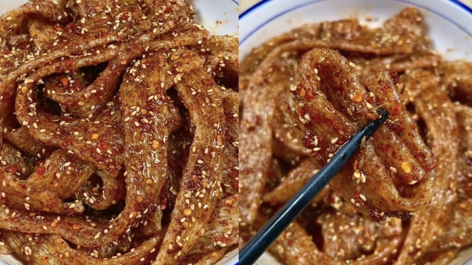 懒人宵夜之光！十分钟搞定手工辣条，香辣筋道绝了！