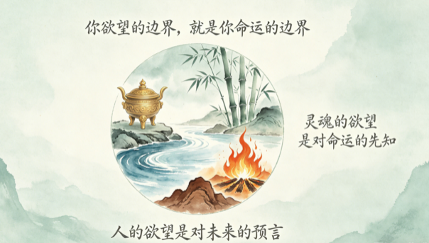 人不会对自己够不到的东西产生强大的欲望。你渴望什么，恰恰说明你的灵魂已经触碰到了