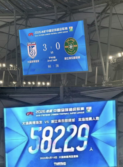 58229名大连球迷，在梭鱼湾见证了一场酣畅淋漓的3-0大胜！

大连英博浴火重