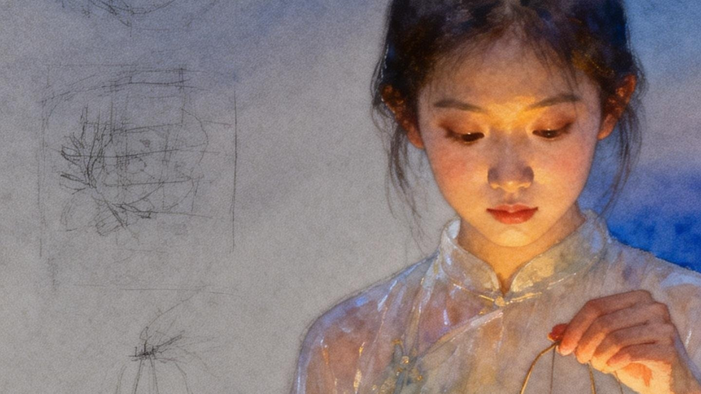 花灯试暖处，财神落掌心