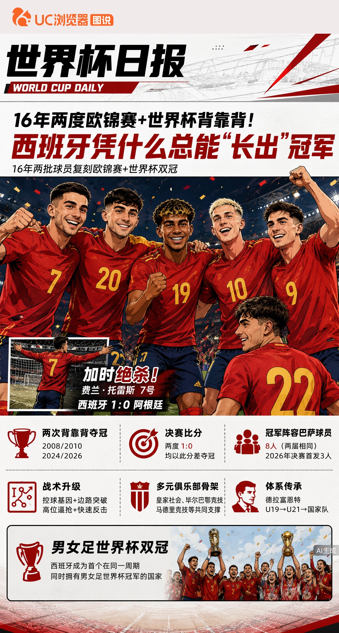 16年两度欧锦赛+世界杯背靠背！西班牙凭什么总能"长出"冠军