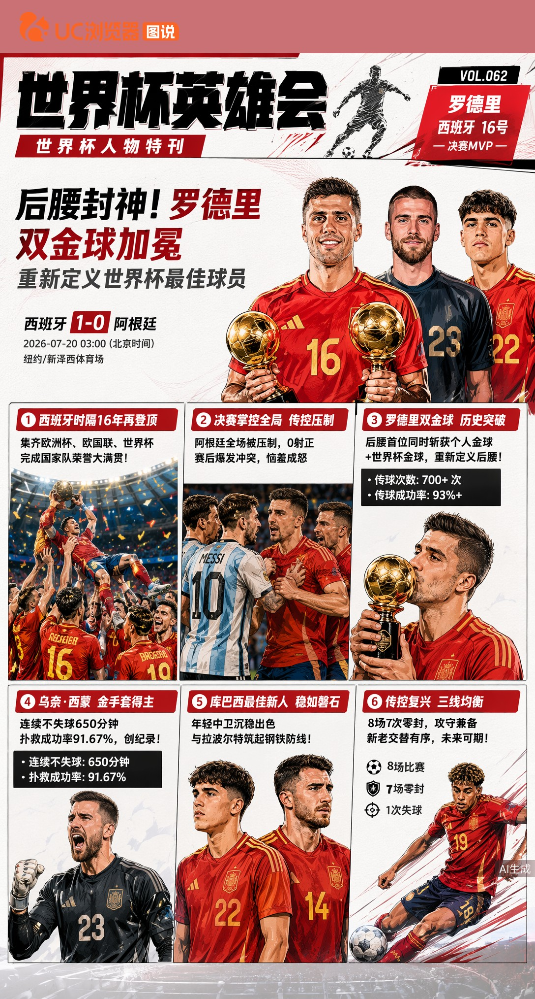 后腰封神！罗德里双金球加冕，重新定义世界杯最佳球员